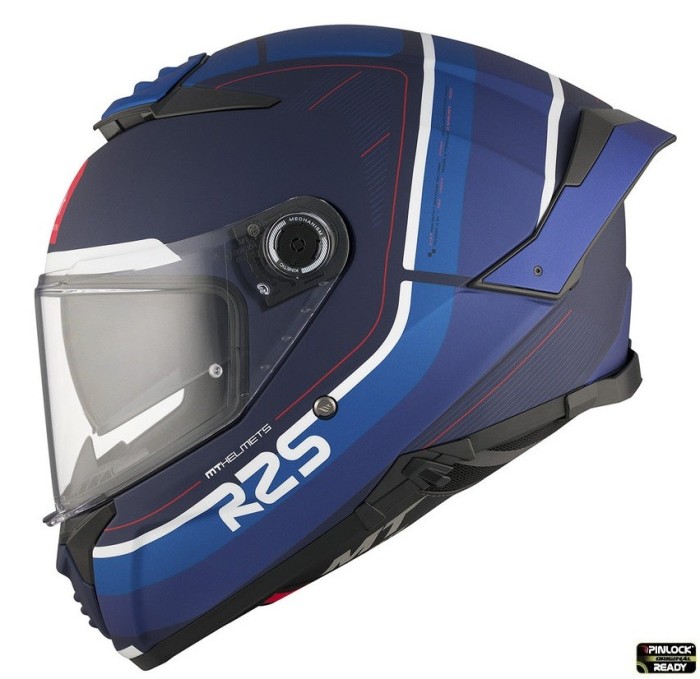Casca integrala pentru scuter - motocicleta MT Thunder 4 SV R25 C7 albastru mat (ochelari soare integrati) L (59/60cm)