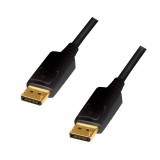CABLU video LOGILINK, DisplayPort (T) la DisplayPort (T) 1.2, 1m, conectori auriti, rezolutie maxima 4K (3840 x 2160) la 60 Hz, plastic, triplu ecrana