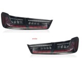 Set lampa spate BMW Seria 3 (G20), 03.2019-2021 model SEDAN, partea stanga, dynamic indicator; cu animatii; LED+OLED; fumuriu; TUNING; interior, exte