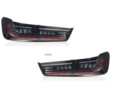 Set lampa spate BMW Seria 3 (G20), 03.2019-2021 model SEDAN, partea stanga, dynamic indicator; cu animatii; LED+OLED; fumuriu; TUNING; interior, exte foto