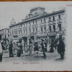 Ploiesti , Piata Legumelor , circulata , 1900 , clasica