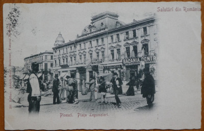 Ploiesti , Piata Legumelor , circulata , 1900 , clasica foto