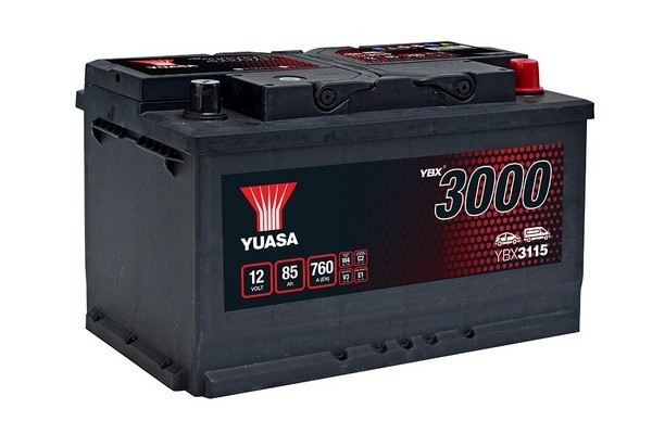 Baterie Yuasa 12V 85AH/760A YBX3000 SMF (R+ Standard) 317x175x190 B13 (pornire)