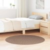 Covor shaggy vidaXL cu spate din latex Marron &oslash;120 cm