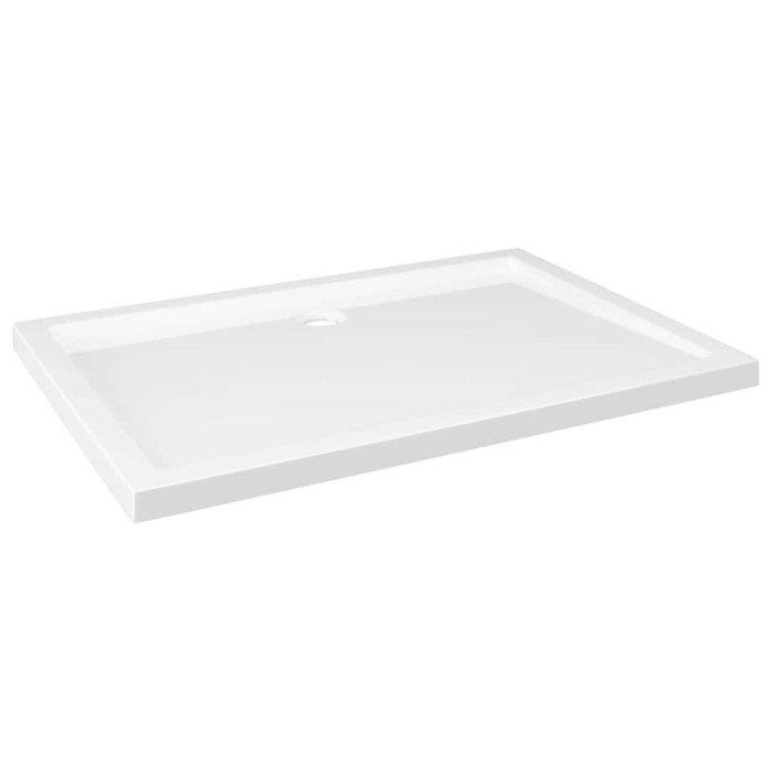 Cadita de dus dreptunghiulara din ABS, alb, 80x110 cm