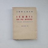 Ion Luca, Icarii de pe Arges: poem dramatic, editia II, Bucuresti - Bacau, Tiparnita Primariei, 1940, Dedicatia autorului pentru Gheorghe Palosanu