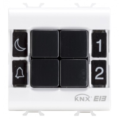 Pulsantiera 4 canale 2M Gewiss Chorus KNX alb GW10782 foto