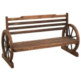 Cumpara ieftin Banca de gradina, 112 cm, lemn masiv de brad