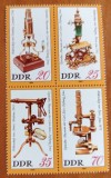 GERMANIA-DDR-&#039;&#039;ARTA -ISTORIA MICROSCOPULUI-SET de 4VAL.-MNH nestamp.