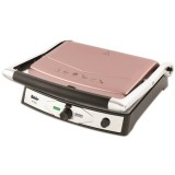 Gratar electric Fakir N Joy, 2000 W, Placi detasabile antiaderente, Deschidere 180&deg;, Termostat Reglabil, Roz