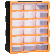 vidaXL Organizator cu 18 sertare medii, 38x16x47 cm