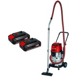 Einhell TE-VC 36/30 Li S PXC + Twinpack CB - Aspirator 150 mbar + Set 2 acumulatori Li-Ion 18 V 2.5 Ah