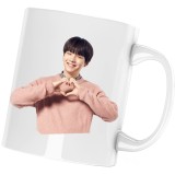 Cana alba personalizata &quot;BTS Suga Love Sign Hand&quot;, INOVATIX&reg;. 330ml, Oem