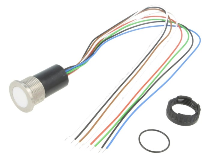 Comutator capacitiv IP67 SPST, LED