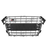 Grila masca fata AUDI A4/S4 (B8), 11.2011-12.2015,cromat, Negru stralucitor; fara emblema