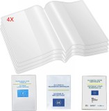 Set de 4 coperti pentru pasaport/carnet Mizijia, PVC, transparent, 154 X 110 mm