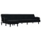 Canapea extensibila in forma de L negru 260x140x70 cm catifea