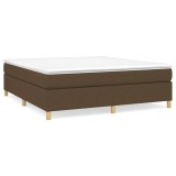 Cumpara ieftin Pat continental cu saltea maro inchis 180x200cm material textil