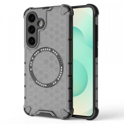Husa MagSafe pentru Samsung Galaxy S25+ S936, Techsuit, HoneyComb Shield, Neagra foto