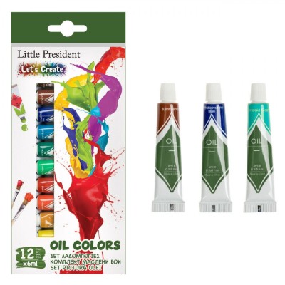Set Culori Ulei Little President, 12 Bucăți, Capacitate 6ml, Multicolor foto