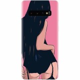 Husa silicon pentru Samsung Galaxy S10, Girl With Long Hair