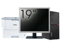 Pachet Calculator Second Hand LENOVO M710T Tower, Intel Core i3-6100 3.70GHz, 8GB DDR4, 500GB HDD, DVD-ROM + Monitor 19&amp;quot; &amp; Imprimanta Brother HL-