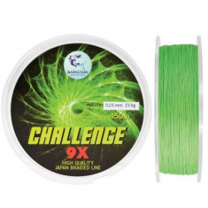 Fir textil multifilar Baracuda Challenge 9X 150 m, verde fluo 0.18 mm