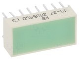 LED afișaj verde difuz, THT