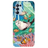 Husa compatibila cu Oppo A12 5G model Planet ocean, Silicon, TPU, Viceversa, Transparent, Carcasa