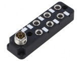 Cutie de conexiuni M8 PIN: 3 soclu 3A IP67 IN: 6