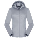 Jachetă din softshell pentru femei, impermeabilă, respirabilă, cu fleece și glugă &ndash; Silver S