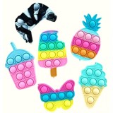 Jucarie antistres din silicon, flippy, pop it now and flip it, stickere, model mixt