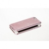 Husa Ultra Slim Roz Virag Apple iPhone 4/4S - Protectie Telefon Subtire si Eleganta