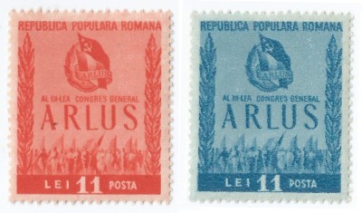 |Romania, LP 274/1950, Al III-lea Congres General ARLUS, MNH foto