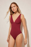 Women&#039;secret costum de baie dintr-o bucată PERFECT FIT 1 culoarea rosu, cupa usor rigidizata, 5527092