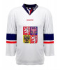 Echipa națională de hochei tricou de hochei Czech Republic 2023/24 CCM Fandres replica white - XXL