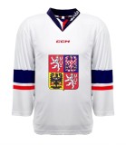 Echipa națională de hochei tricou de hochei Czech Republic 2023/24 CCM Fandres replica white - dětsk&yacute; 130