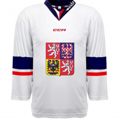 Echipa națională de hochei tricou de hochei Czech Republic 2023/24 CCM Fandres replica white - dětský 110