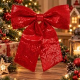 Funda Decorativa Craciun Mare Rosu cu Paiete Stralucitoare 39x47 cm - F&eacute;&eacute;ric Lights And Christmas