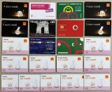 Romania - Lot 21 carduri PrePay diverse retele romanesti