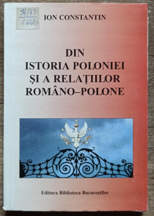 Din istoria Poloniei si a relatiilor romano-polone - Ion Constantin