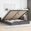 Cadru pat otoman fără saltea gri 180x200 cm piele artificială