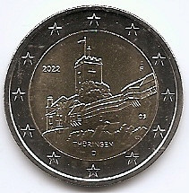 Germania 2 Euro 2022 F (Landuri: Turingia) B10, KM-New UNC !!!