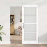 vidaXL Ușă glisantă ORKDAL Alb 86 x 211 cm Lemn masiv de pin