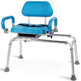 Scaun glisant de baie pentru transfer cada sau dus, Linomag&reg;, Rotativ, Manere rabatabile, Gliseaza stanga/dreapta, Inaltime reglabila, Impermeabil, Se
