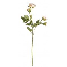Trandafir artificial 4 flori roz pudrat 39h