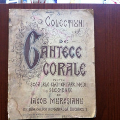 colectiuni de cantece corale pt. scoalele elementare muresianu cartea romaneasca