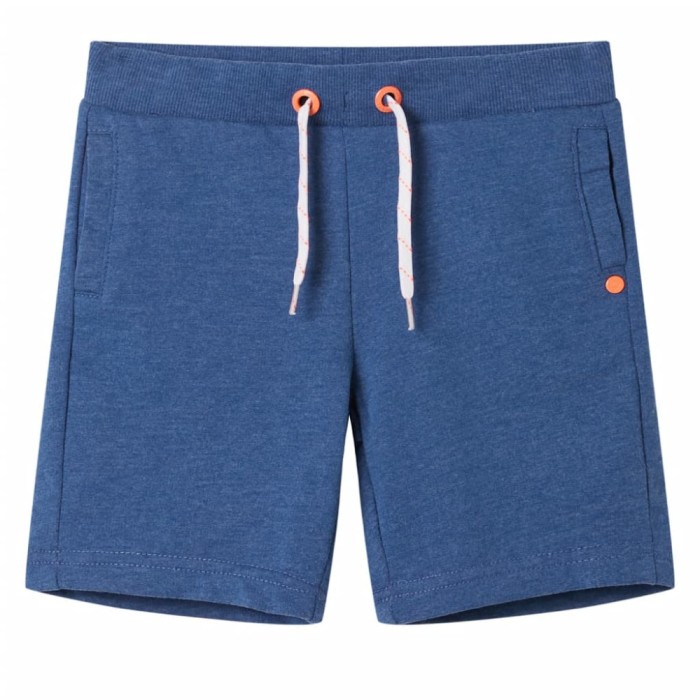 Pantaloni scurti pentru copii cu snur, albastru melanj inchis, 104