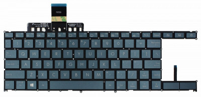 Tastatura Laptop, Asus, ZenBook Duo UX481, UX481F, UX481FL, UX481FA, 0KNB0-5622UI00, iluminata, layout US foto