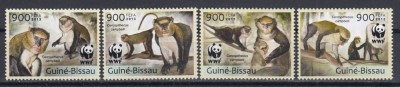 Guinea Bissau - Fauna WWF - MAIMUTE - CERCOPITEC - MNH - Michel = 6,00 Eur. foto